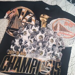 Jayelabs 2XL Golden State Warriors NBA Champions Shirt Double Sided Street Black